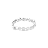 Swarovski Una Bracelet - Rhodium Plated - M - White Crystals