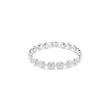 Swarovski Una Bracelet - Rhodium Plated - M - White Crystals