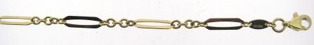9ct Yellow Gold Long And Cable Link Bracelet