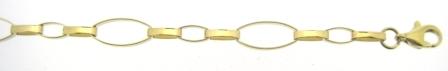 9ct Yellow Gold Oval Link Bracelet