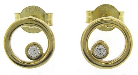 9ct Yellow Gold Cubic Zirconia Stud Earrings