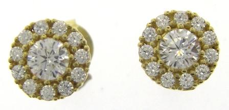 9ct Yellow Gold Cubic Zirconia Star Stud Earrings