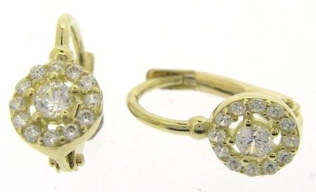 9ct Yellow Gold Cubic Zirconia Drop Earrings