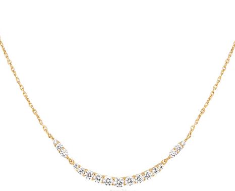 SS/YGP Arc Pavé CZ Nlace 40-45cm