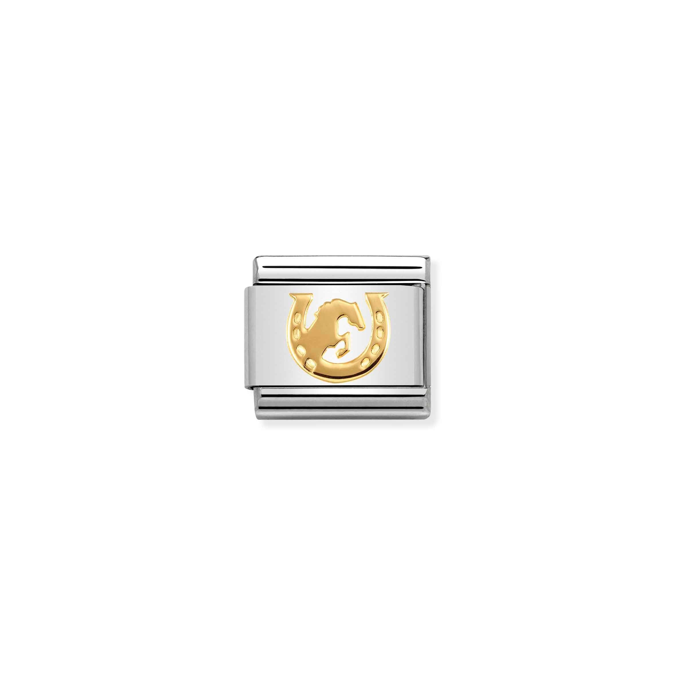 Nomination Composable Classic Horse Jumping Horseshoe Link