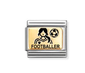 Nomination Composable Classic Yellow Gold & Stainless Steel Footballer Link