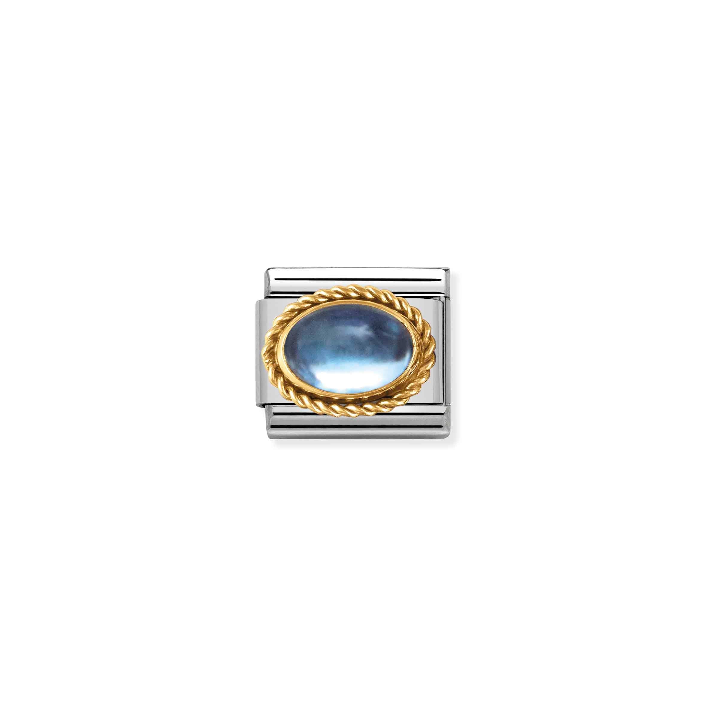 Nomination Composable Classic Oval Light Blue Topaz Charm