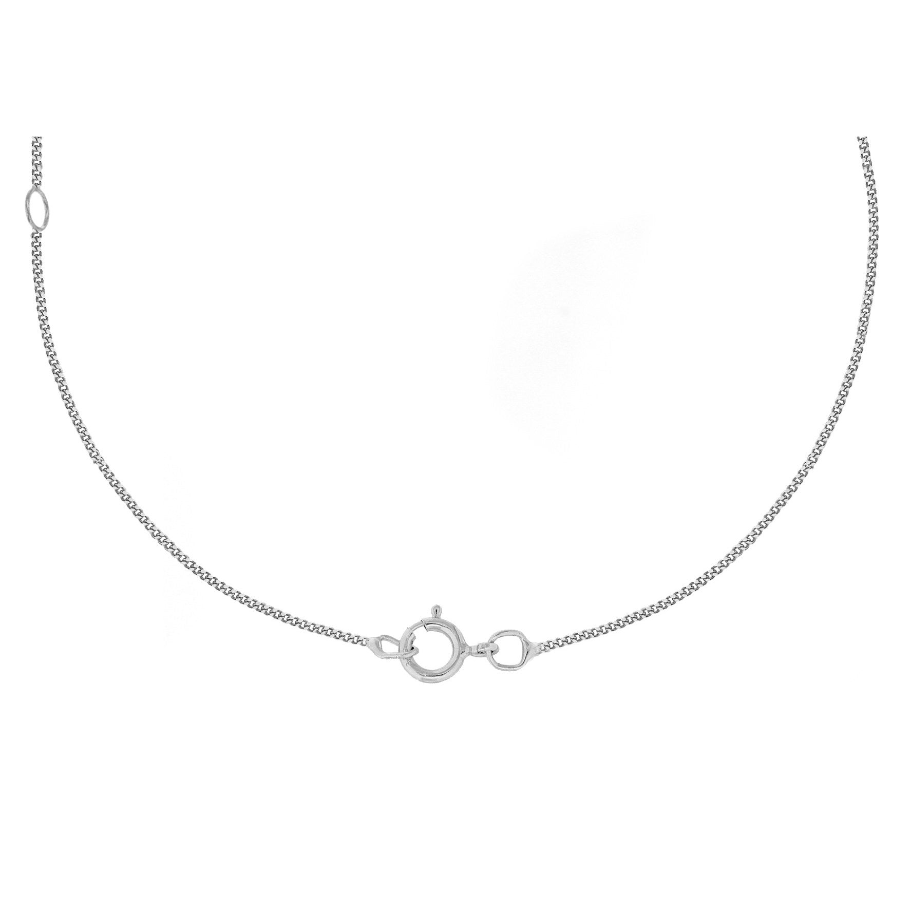 9ct White Gold Diamond Cut Curb Chain