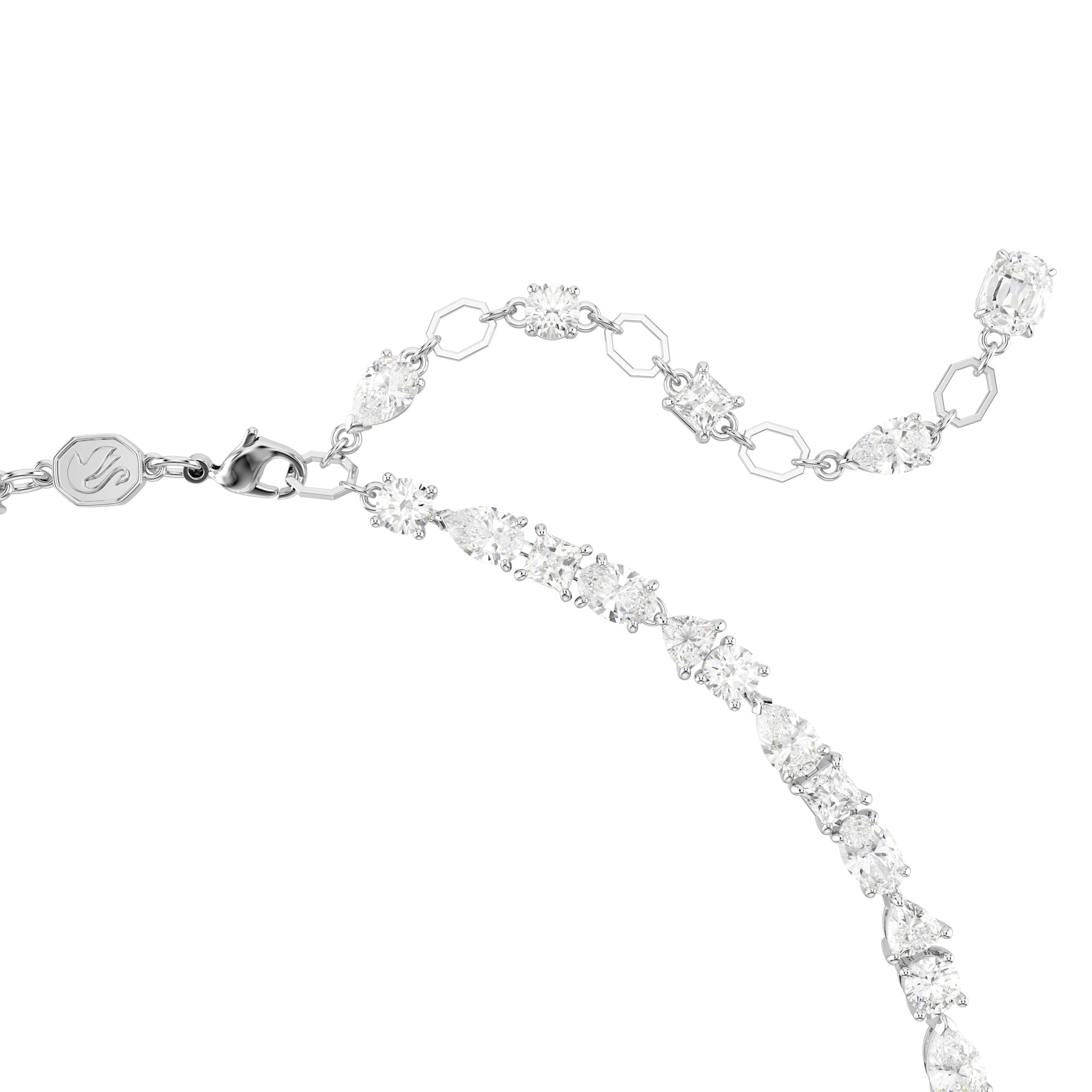 Swarovski Mesmera Set - Rhodium Plated - White Jewellery Sets Necklace