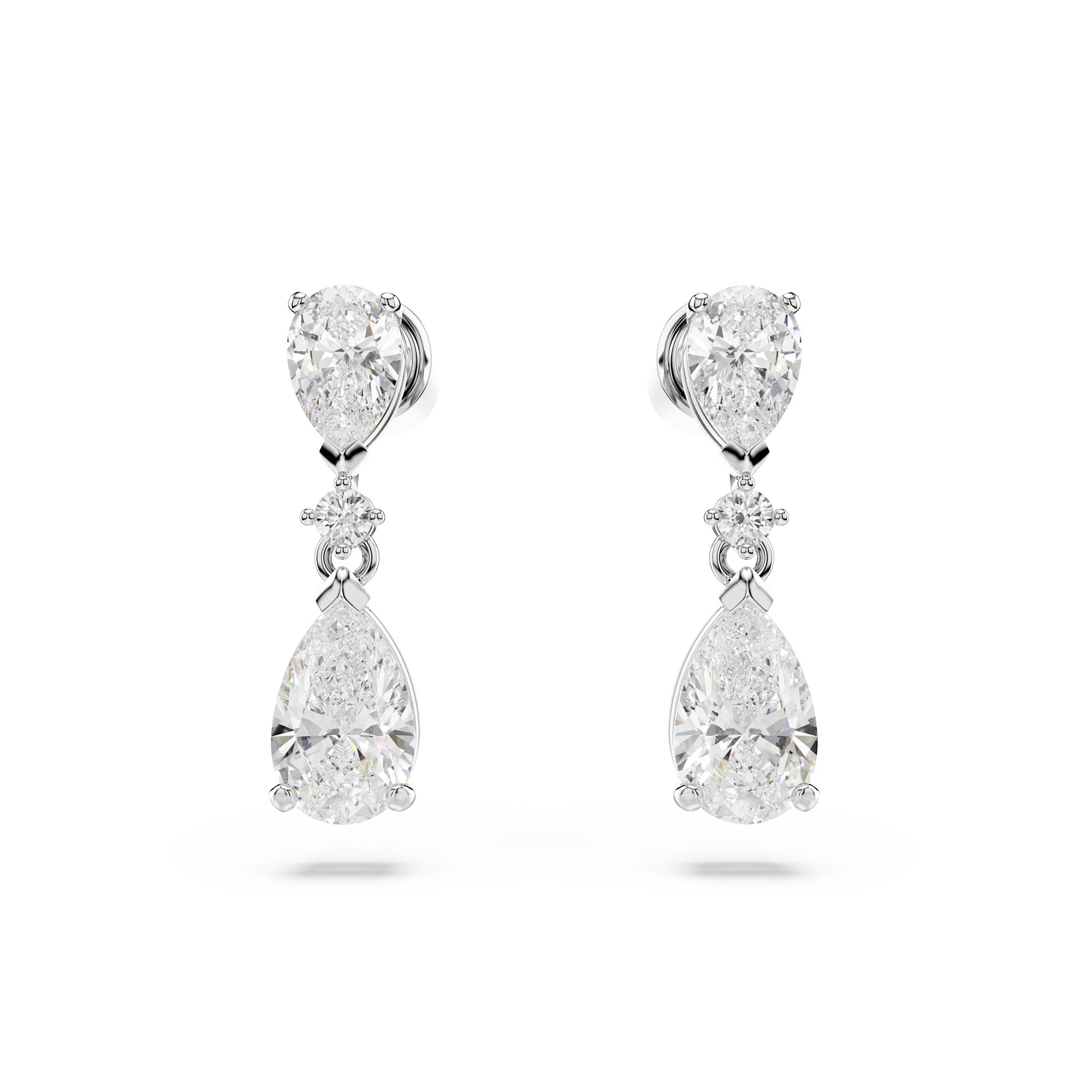Swarovski Mesmera Set - Rhodium Plated - White Jewellery Sets Necklace
