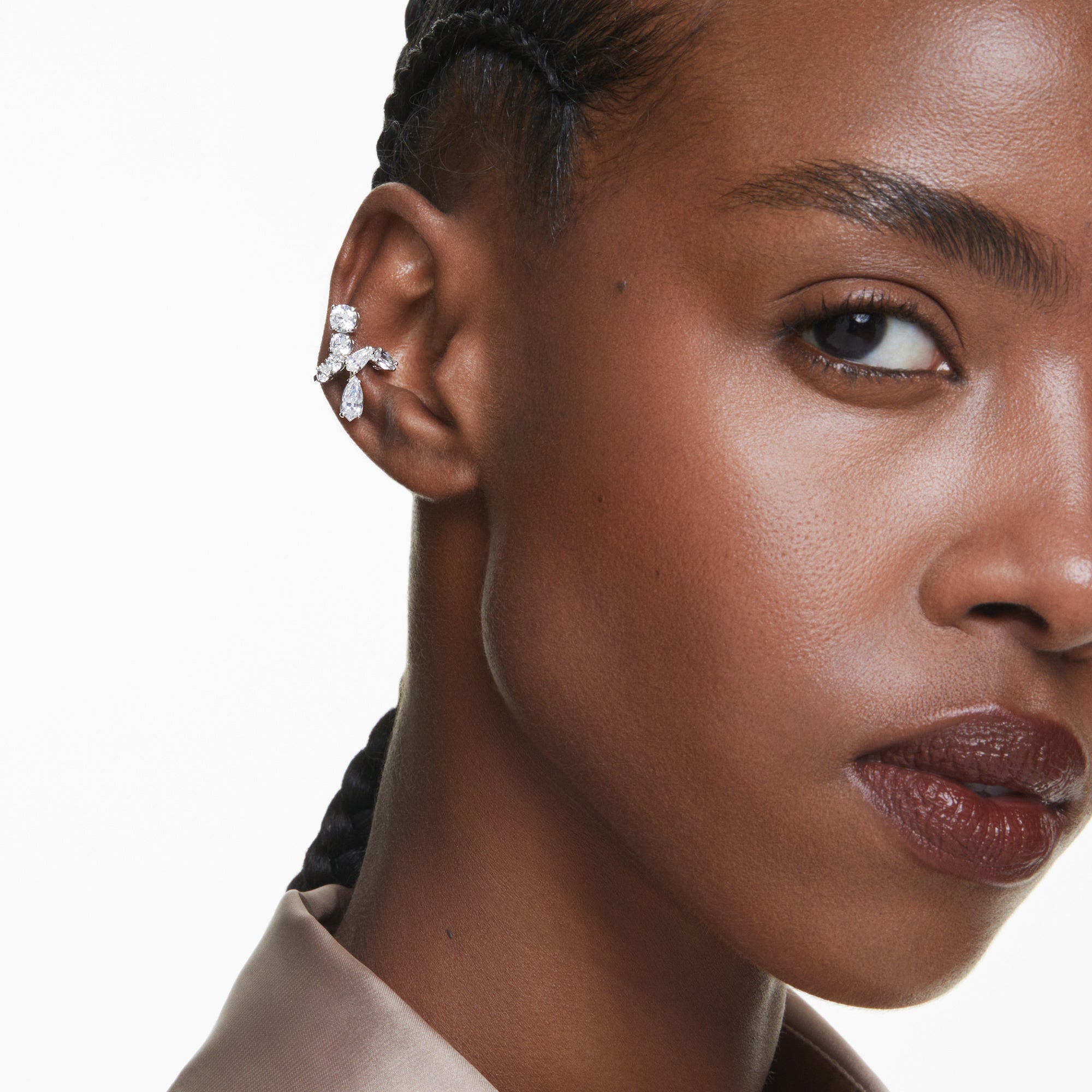 Swarovski Matrix Clip Ergs CRY/RHS Earrings