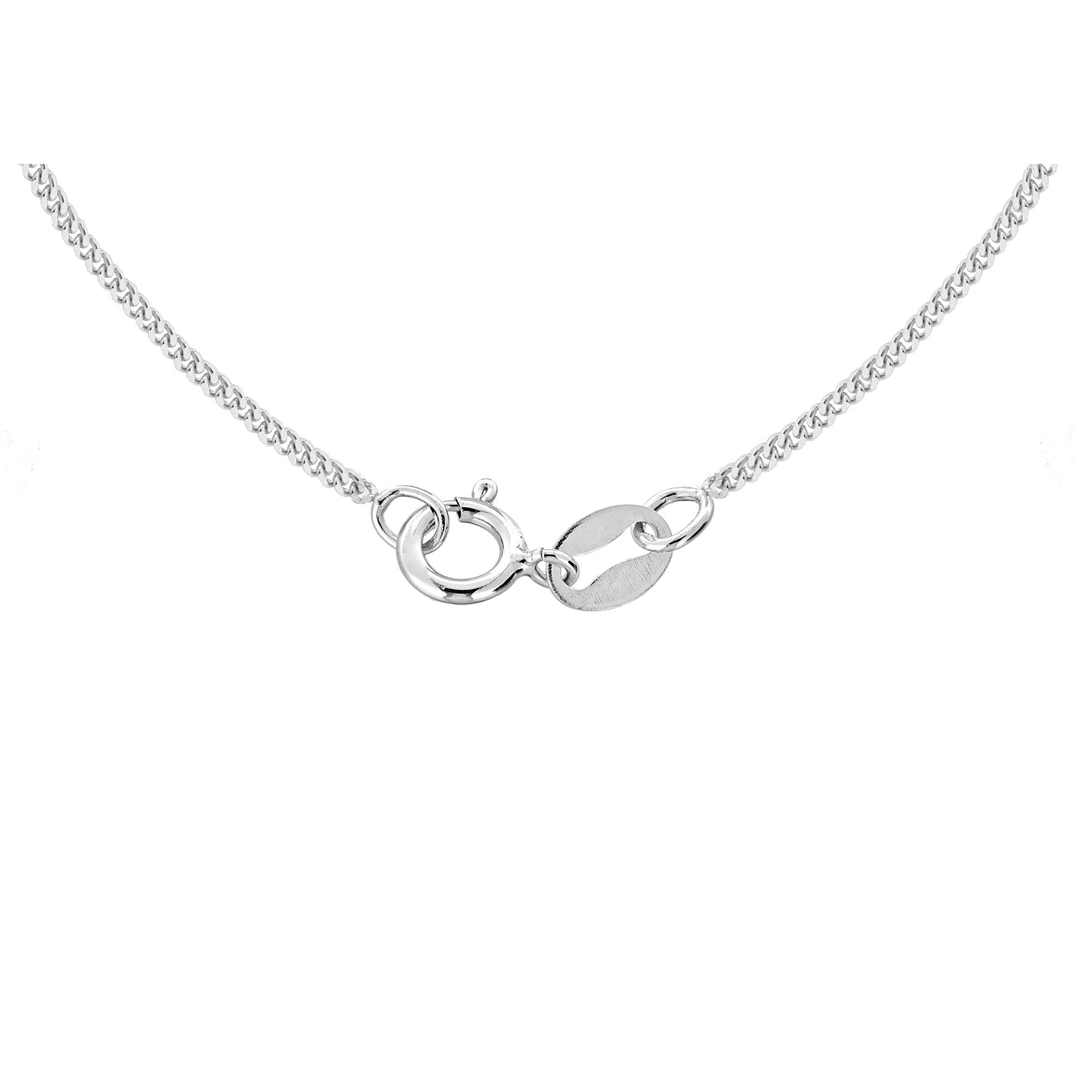 9ct White Gold Diamond Cut Curb Chain
