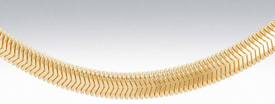 Lustrous 9ct Yellow Gold Flat Snake Chain Necklace