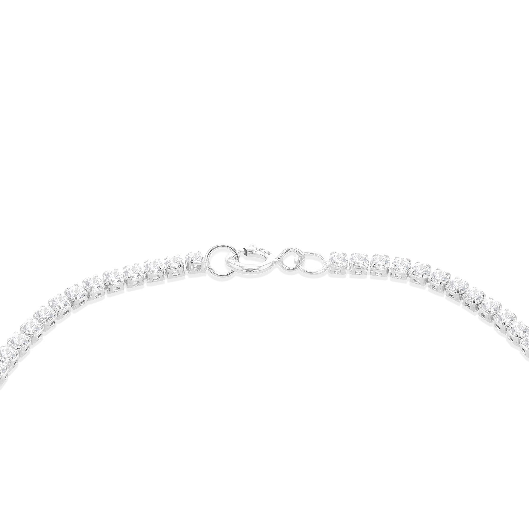 9ct White Gold Flexi CZ Tennis Bracelet