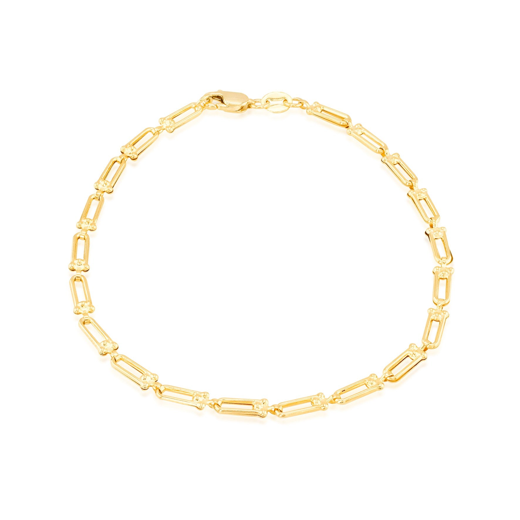 9ct Yellow Gold HardWear Small Link Bracelet 7'