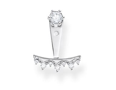 Thomas Sabo Sterling Silver Single Ear Jacket Earring with Cubic Zirconia Earrings