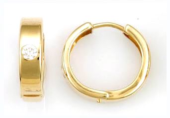 9ct Yellow Gold Wavy Hoop Earrings