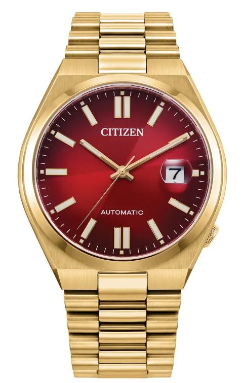 Citizen Mens Tsuyosa Automatic Red Dial Watch