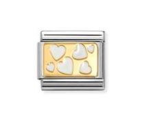 Nomination Composable Classic White Scattered Hearts Charm Link