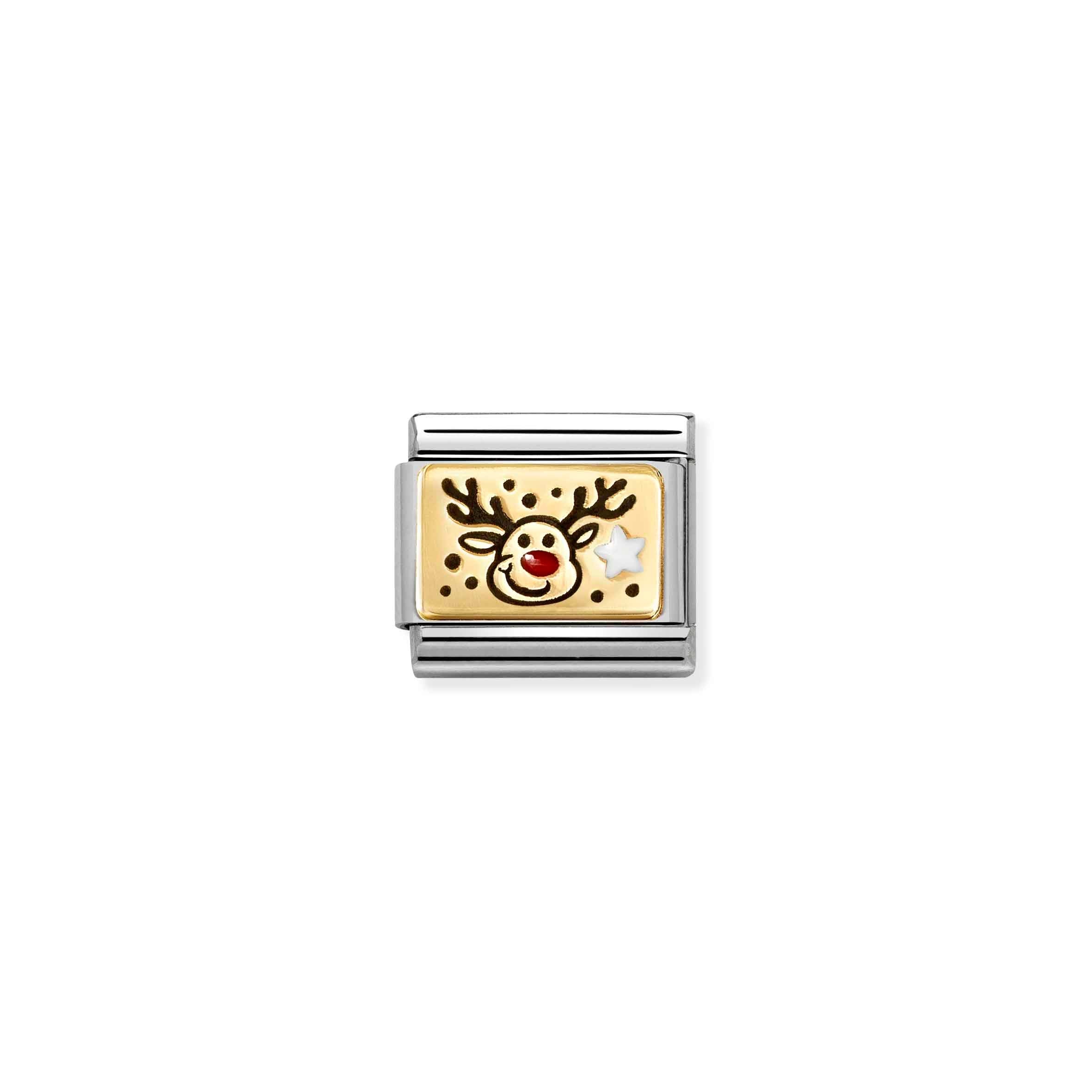 Nomination Composable Classic Reindeer Red Nose Charm