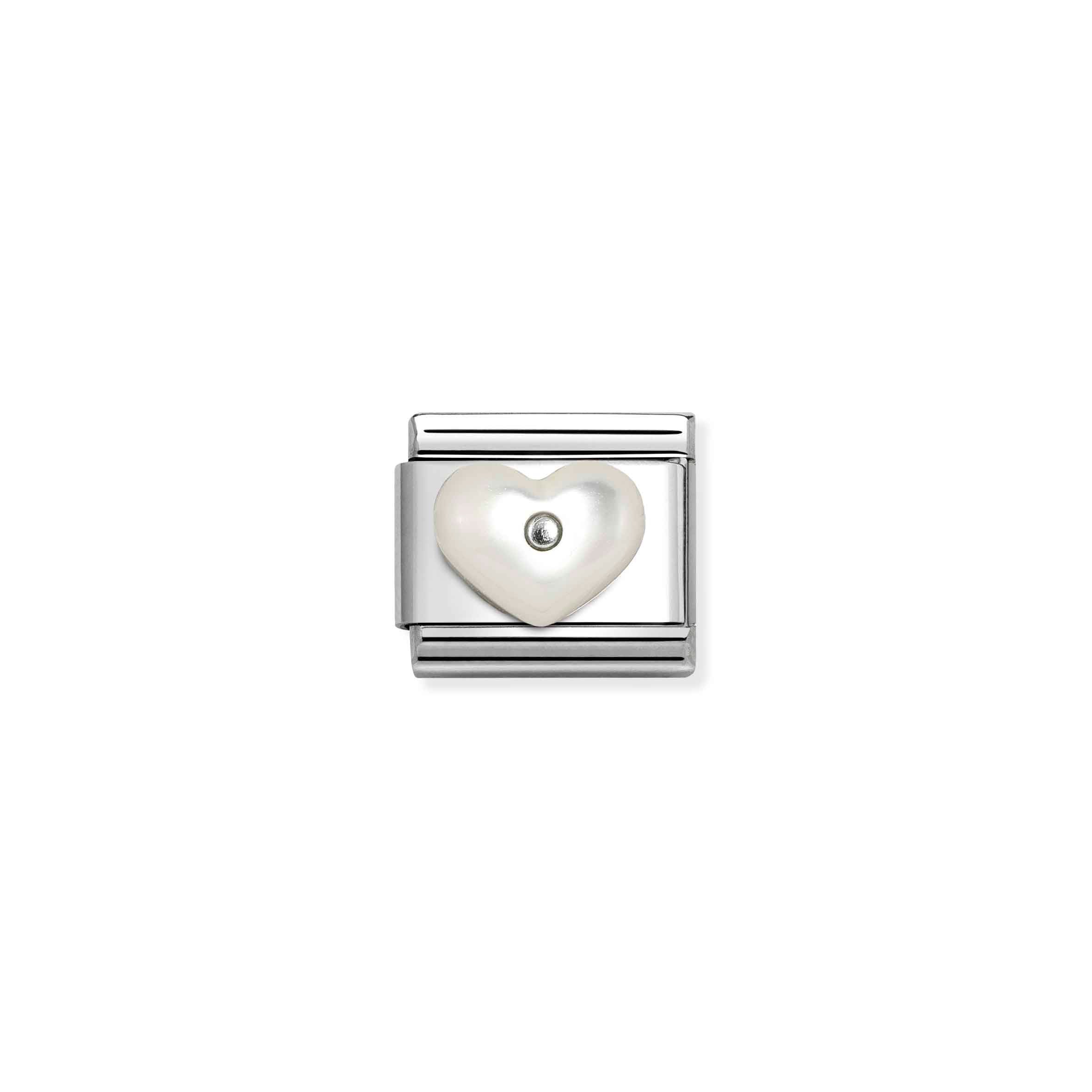 Nomination Composable Classic White Mother of Pearl Heart Charm