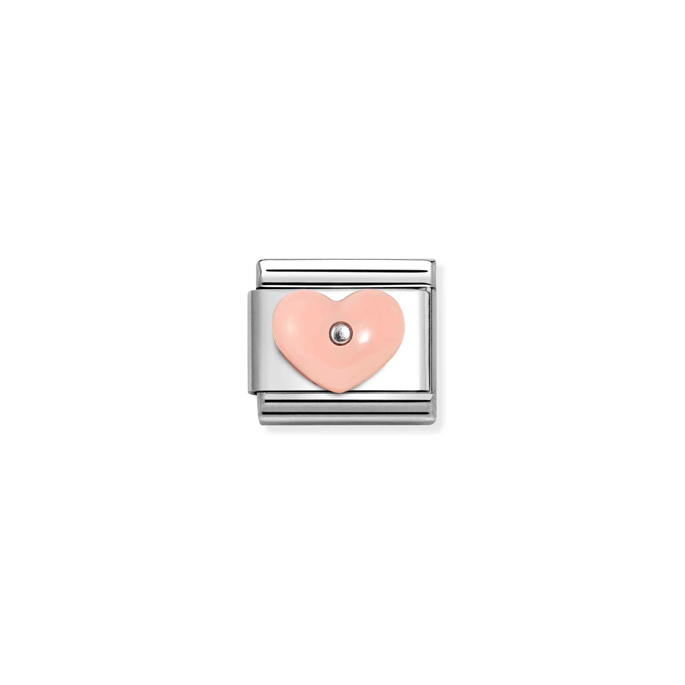 Nomination Composable Classic Pink Resin Heart Link