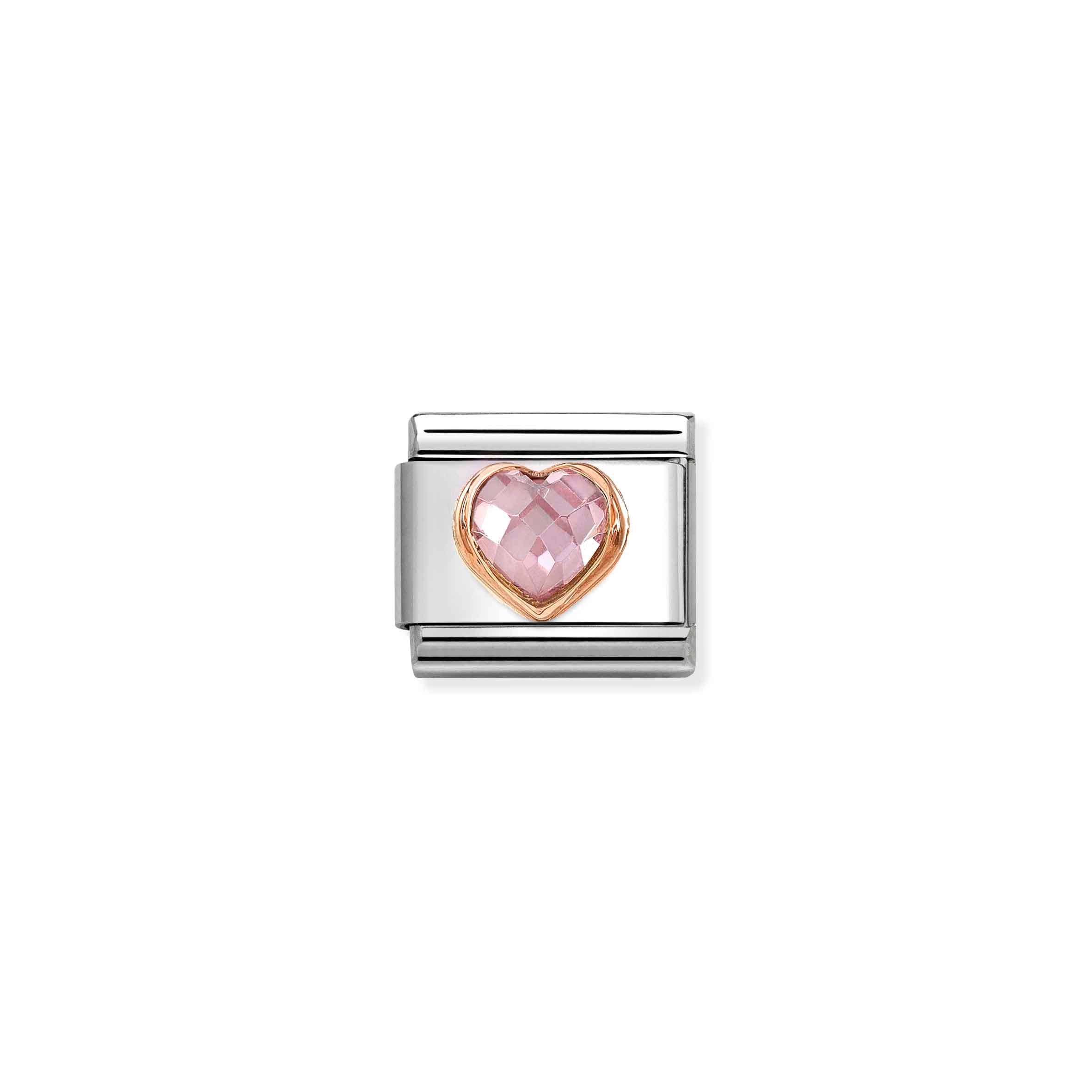 Nomination Composable Classic Pink CZ Heart Faceted Link