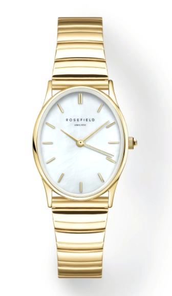 Rosefield Oval Pearl Gold Watch OVWGSG-OV16