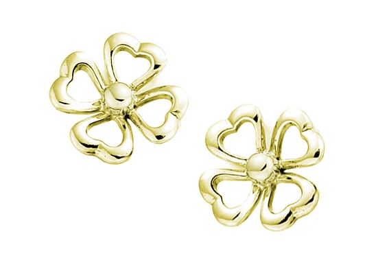 7mm 9ct Yellow Gold Button Stud Earrings