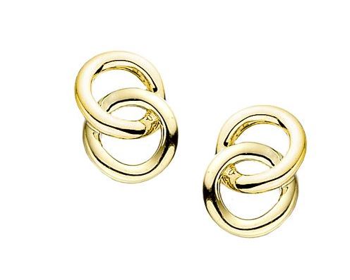 9ct Yellow Gold Flower Stud Earrings