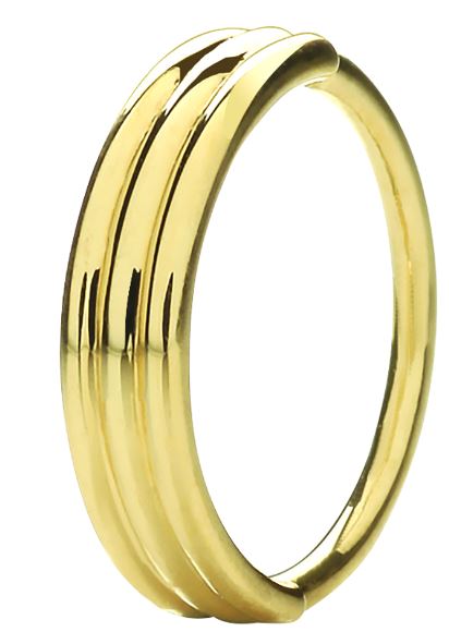 9ct Yellow Gold Polished Circle Drop Earrings
