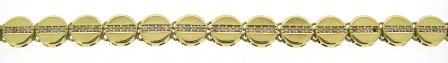 9ct Yellow Gold Cubic Zirconia Heart Bracelet