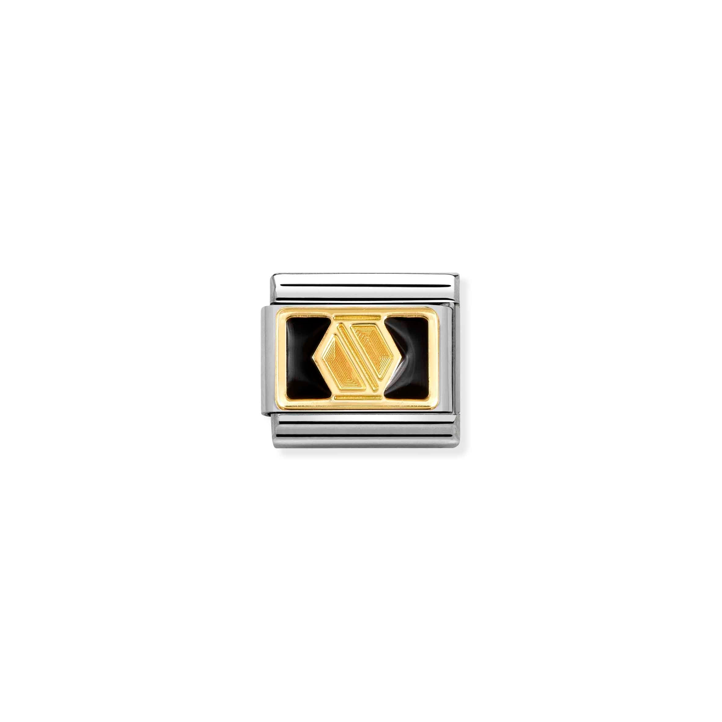 Nomination Composable Classic Black Plate Nut Charm