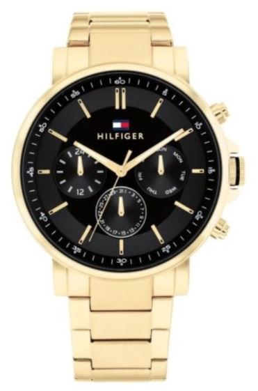 Tommy Hilfiger Mens Tyson Black 44mm watch