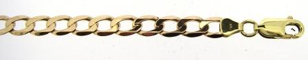 Vintage 9ct Yellow Gold Curb Link Bracelet 9'