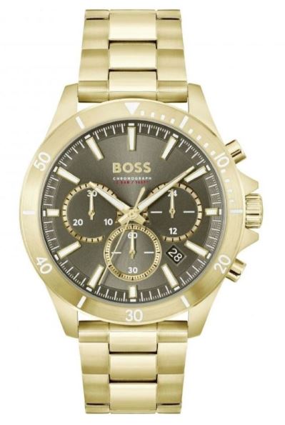 BOSS Mens Troper Chronograph Black 45 mm Watch Bracelet