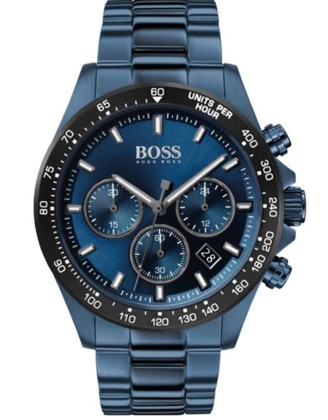 Hugo Boss Hero Chronograph 45mm Blue Dial Quartz Mens Watch