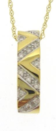 9Y Dia0.08ct ZigZag Pndt 17''