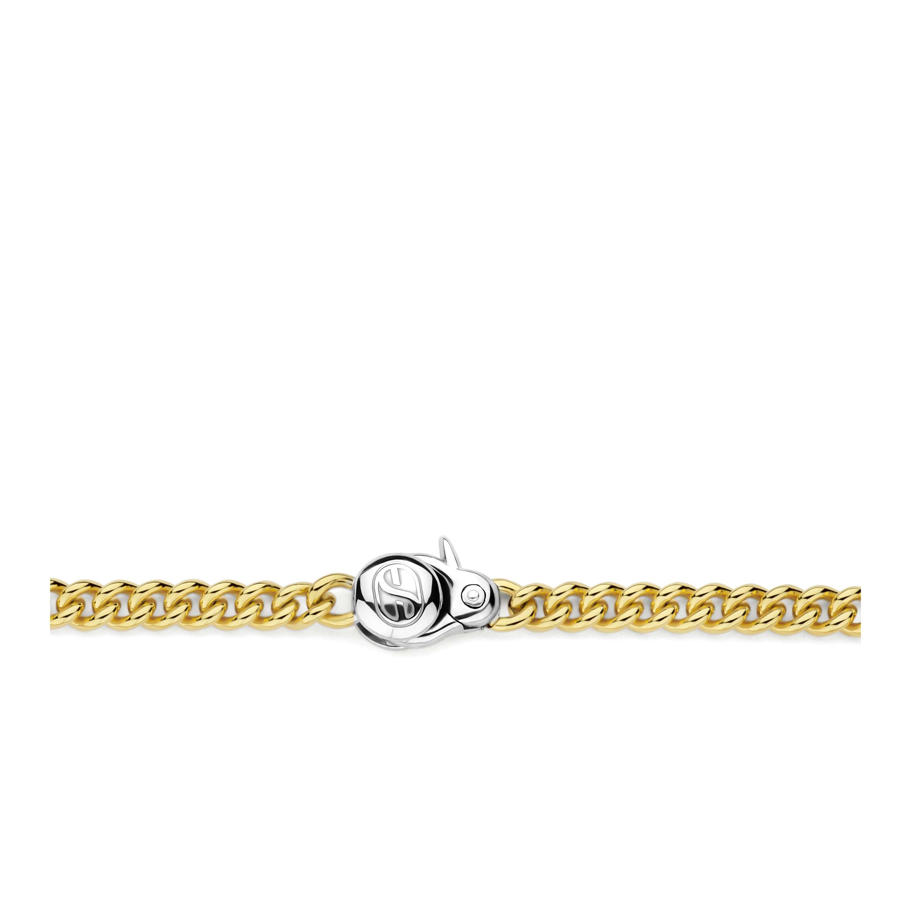 Ti Sento Sterling Silver & Yellow Gold Plated Curb Link Bracelet 7'