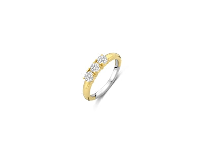 SS/YGP 3St CZ Ring - 54