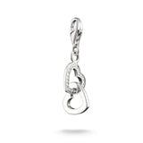 Thomas Sabo Silver Hearts Charm with Zirconia