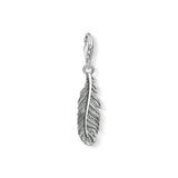 Thomas Sabo Blackened Silver Feather Charm