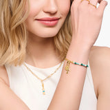 Thomas Sabo Silver and Gold Plated Four-Leaf Clover Charm