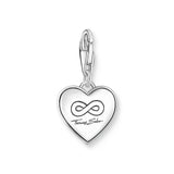Thomas Sabo Blackened Silver You & Me Heart Charm