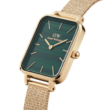 Daniel Wellington Ladies Quadro Pressed Evergold Green 20x26mm Watch