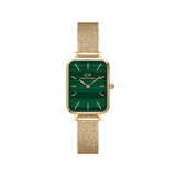 Daniel Wellington Ladies Quadro Pressed Evergold Green 20x26mm Watch