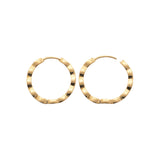 Labelled With Love - Yellow Gold Plated Marquise Cut CZ Hoop Earrings 20mm