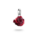Thomas Sabo Red Enamel Rose Blossom Charm