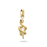 Thomas Sabo Gold-Plated Snake Charm with Zirconia