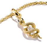 Thomas Sabo Gold-Plated Snake Charm with Zirconia
